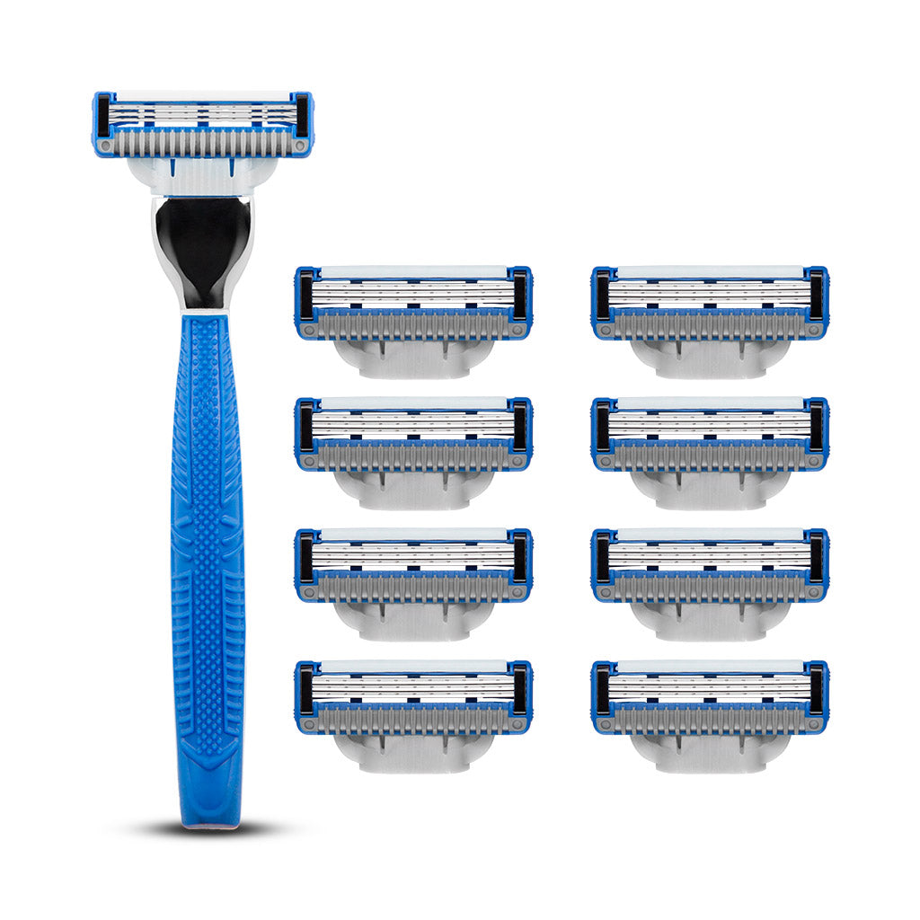 K3 Three Blade Razor & 8 Cartridges – King of Shaves